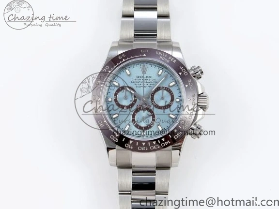 MiroTime 0307 TimelessDesign DAYTONA 116506 SS OMF BEST EDITION ICE BLUE DIAL ON SS BRACELET A7750 (SLIM MOVEMENT) 1811